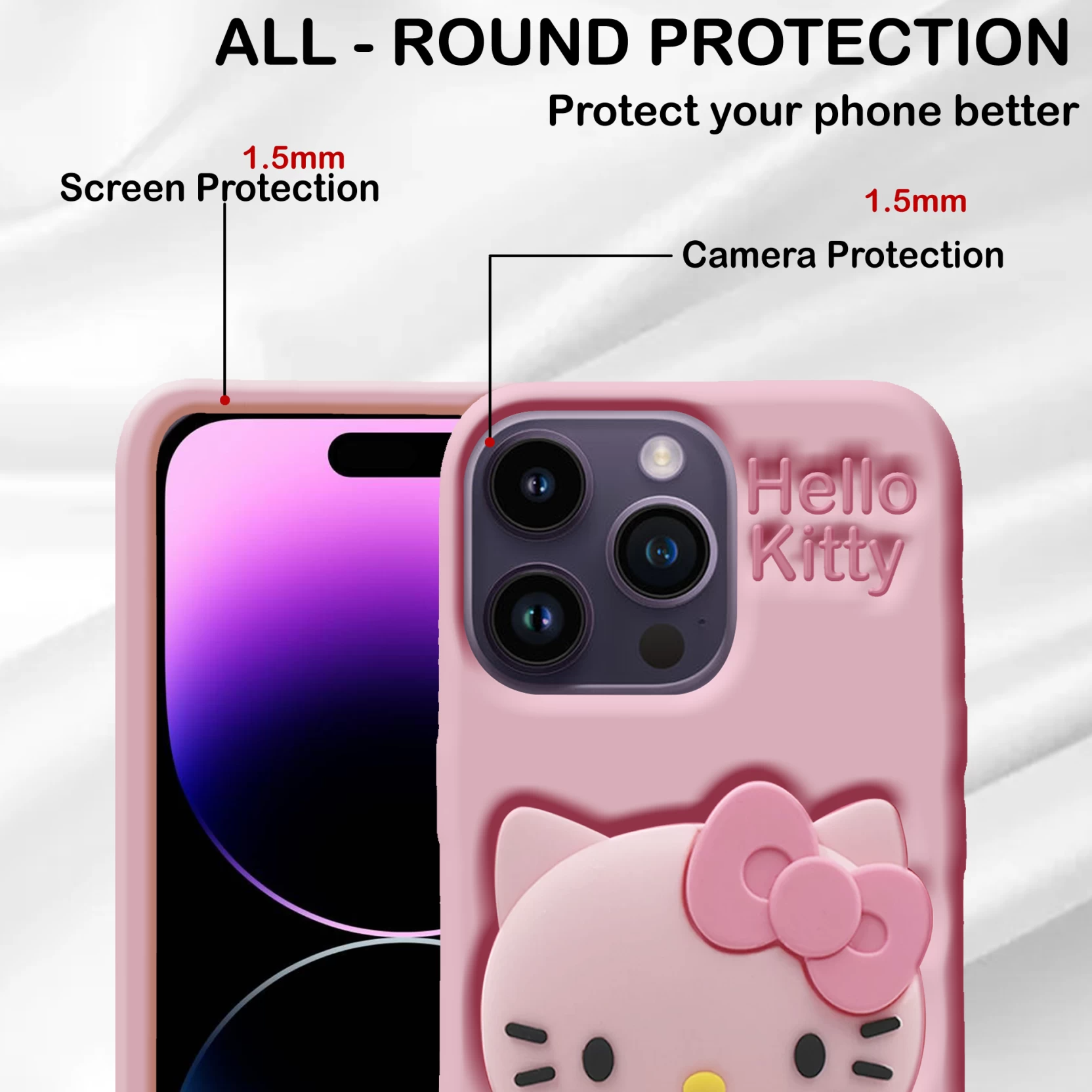 スマホアクセサリー UrbanSophisticationHelloKitty 16pro MOBILOVE Back Cover Case for Apple iPhone 16 Pro Max | Cute Soft