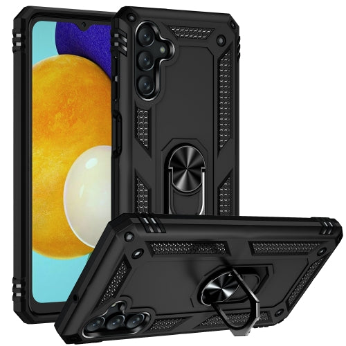 MOBILOVE Back Cover for Samsung Galaxy M13 5G | Dual Layer Hybrid Armor Defender Case with 360 Degree Metal Finger Ring (Rugged Armor)