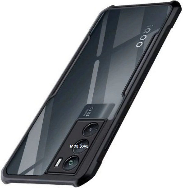 MOBILOVE Back Cover Case for iQOO 9 SE 5G | Four Corner Hybrid Soft PC Anti Clear Gel TPU Bumper Case [Complete Camera Protection] [Anti-Slip] [Shock Proof] [Scratch Resistant] (Black | Transparent)