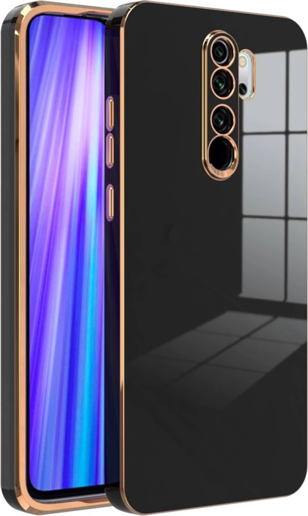 MOBILOVE Back Cover Case for Redmi Note 8 Pro | Luxury 6D Chrome Design | Shockproof Slim Soft TPU | Raised Lips for Camera & Screen Protection | Stylish Back Cover Case