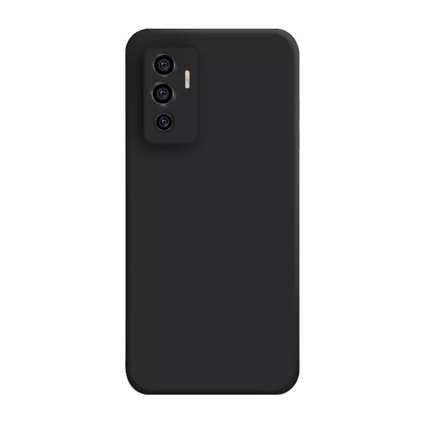 MOBILOVE Shockproof Slim Matte Liquid Soft Silicone TPU Back Case Cover with Camera Protection for | Vivo V23e 5G