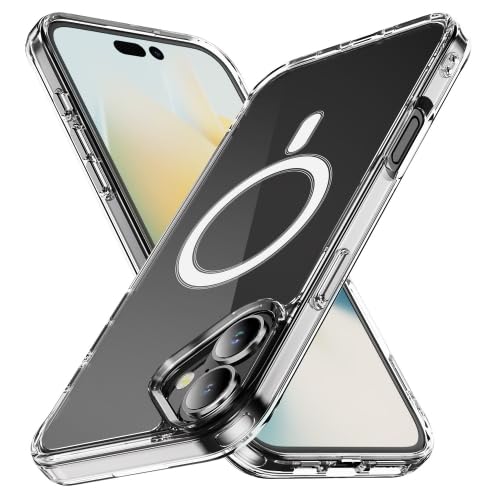 MOBILOVE Back Cover Case for Apple iPhone 16 Plus | Ultra Hybrid Magnetic MagSafe Compatible Crystal Clear Shockproof Protective Case (Clear)