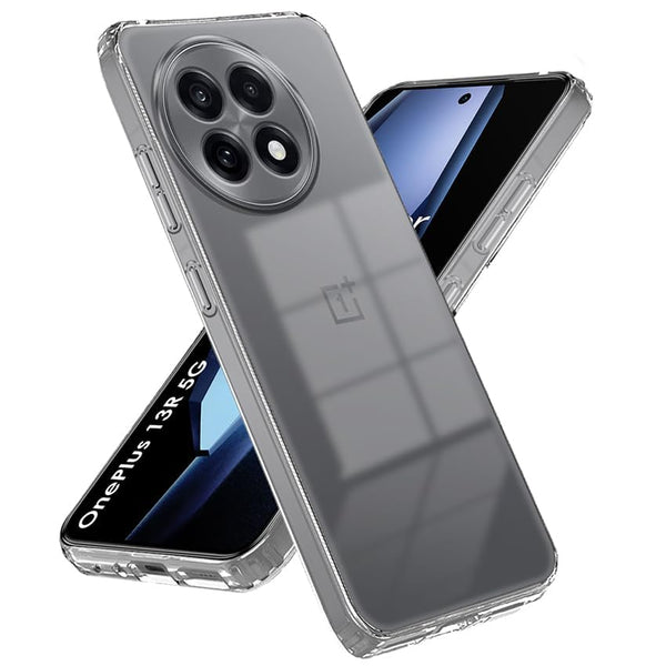 MOBILOVE Back Cover Case for OnePlus 13R 5G | Ultra Hybrid Shockproof Slim Crystal Clear Transparent Case for OnePlus 13R 5G (TPU, Clear)