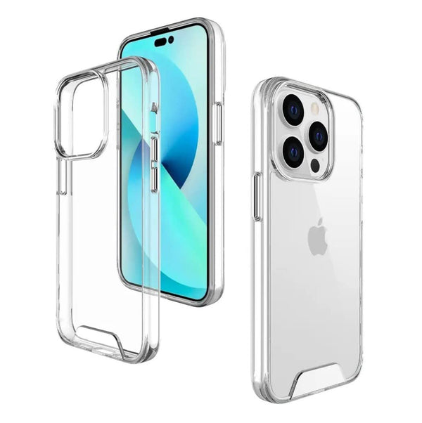 MOBILOVE Back Cover Case for Apple iPhone 15 Pro | Ultra Hybrid Clear Space Case | Hard Back and Soft Bumper with Camera Protection (Crystal Clear)