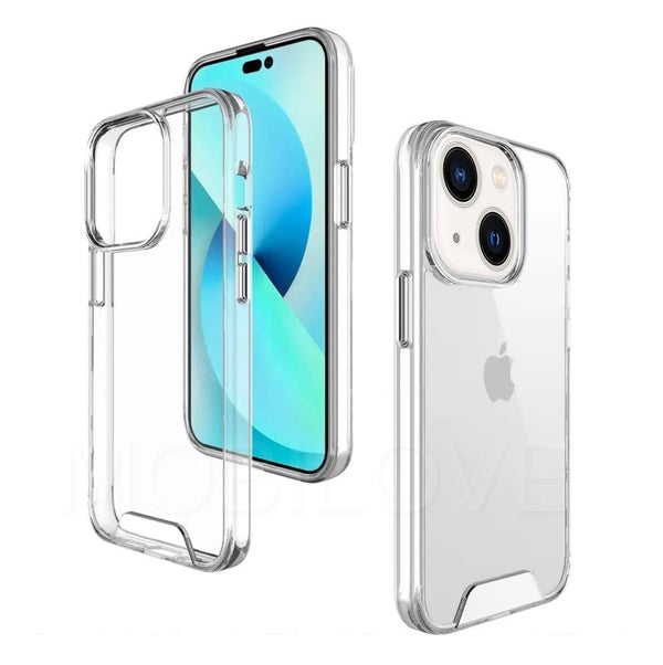 MOBILOVE Back Cover Case for Apple iPhone 15 | Ultra Hybrid Clear Space Case | Hard Back and Soft Bumper with Camera Protection (Crystal Clear)