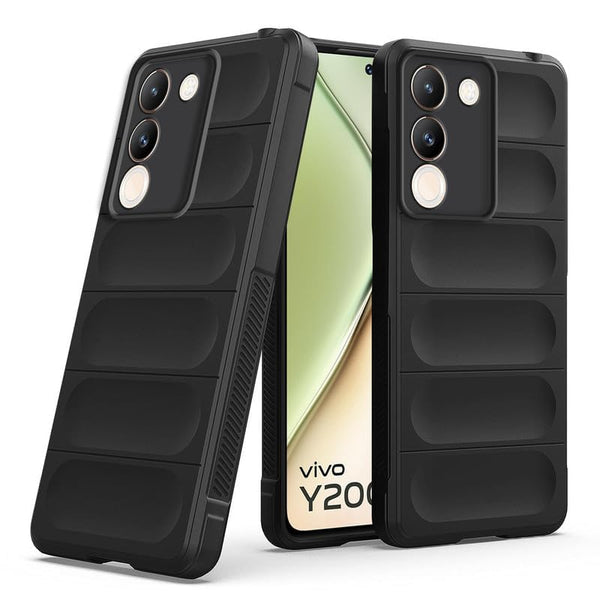 MOBILOVE Back Cover Case for Vivo Y200 5G | Liquid Silicone Magic Case with Camera Protection | Shockproof Slim Anti-Slip Grip | Micro-Fibre Cloth On Inner Side (TPU)