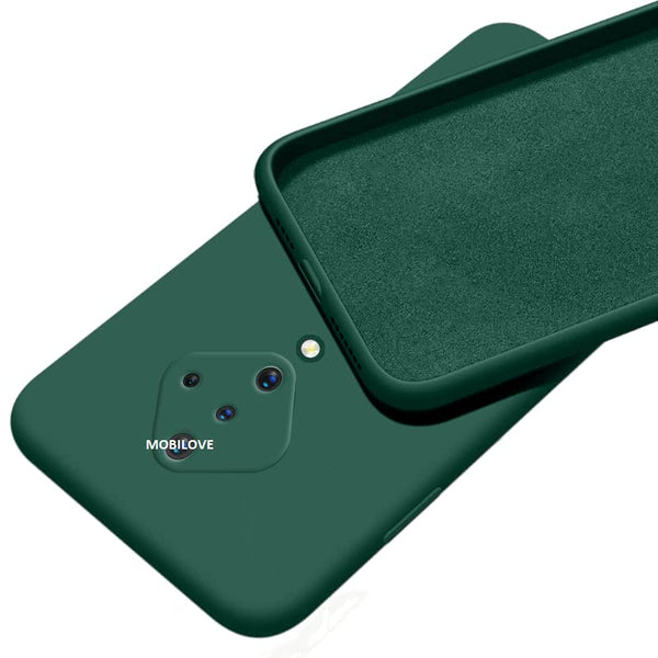 MOBILOVE Shockproof Slim Matte Liquid Soft Silicone TPU Back Case Cover with Camera Protection for | Vivo S1 Pro