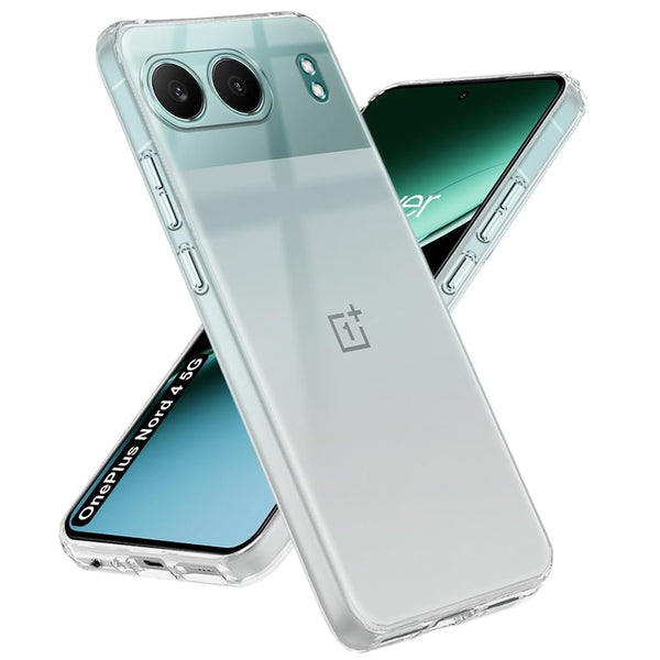 MOBILOVE Back Cover Case for OnePlus Nord 4 5G | Ultra Hybrid Slim Shockproof Crystal Clear Transparent Case (TPU, Clear)