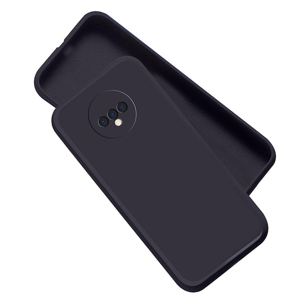 MOBILOVE Shockproof Slim Matte Liquid Soft Silicone TPU Back Case Cover with Camera Protection for | OnePlus 7T