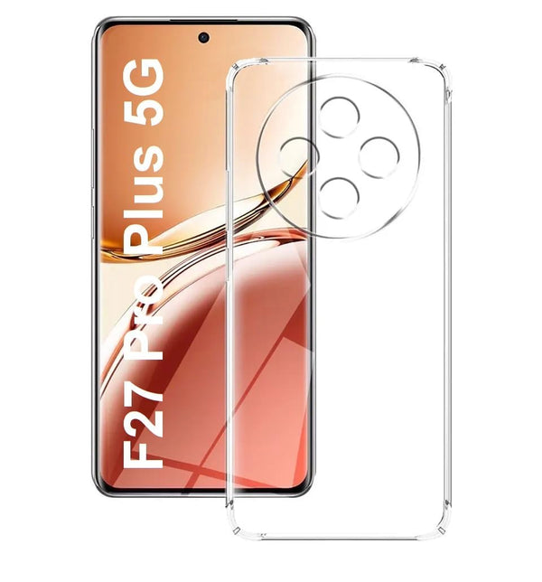 MOBILOVE Back Cover Case for Oppo F27 Pro Plus 5G | Ultra Hybrid Slim Shockproof Crystal Clear Transparent Case (TPU, Clear)