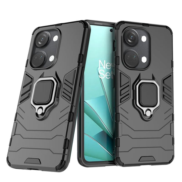 MOBILOVE Back Cover for OnePlus Nord 3 5G | Rotating Ring Holder & Kickstand in-Built | Dual Layer Military Grade Drop Protection | 360 Degree Protection Case