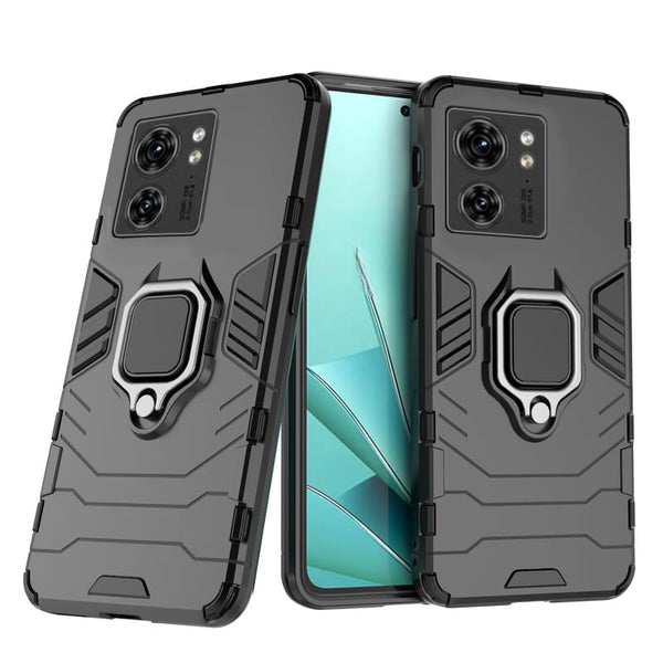MOBILOVE Back Cover for Motorola Moto Edge 40 5G | Rotating Ring Holder & Kickstand in-Built | Dual Layer Military Grade Drop Protection | 360 Degree Protection Case