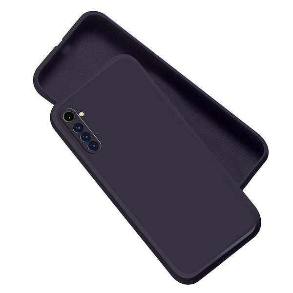 MOBILOVE Shockproof Slim Matte Liquid Soft Silicone TPU Back Case Cover with Camera Protection for | Realme 6