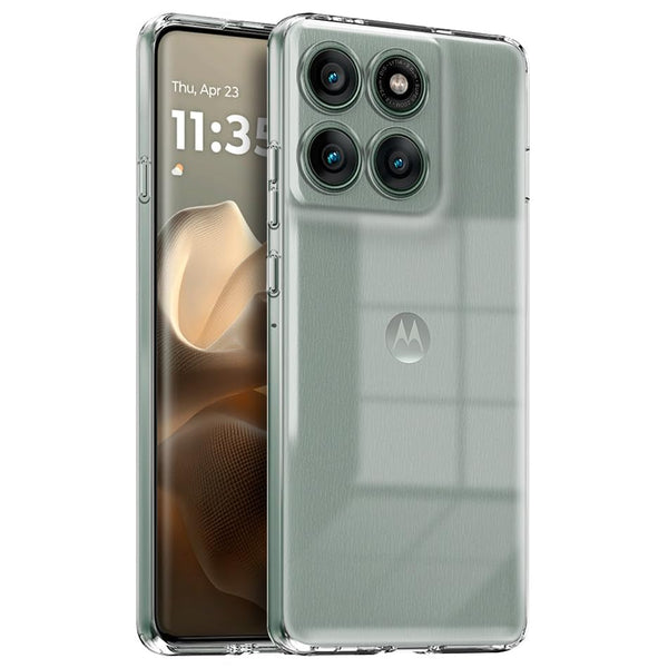 MOBILOVE Back Cover Case for Motorola Moto Edge 60 Pro 5G | Ultra Hybrid Slim Shockproof Crystal Clear Transparent Case (TPU, Clear)
