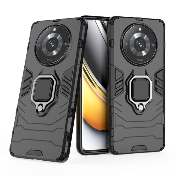 MOBILOVE Back Cover for Realme 11 Pro | Realme 11 Pro Plus | Narzo 60 Pro 5G | Rotating Ring Holder & Kickstand in-Built | Dual Layer Military Grade 360 Degree Drop Protection Case