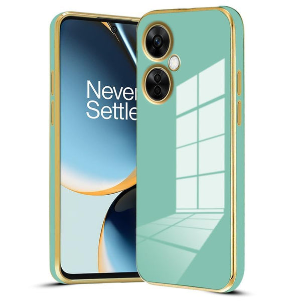 MOBILOVE Back Cover Case for OnePlus Nord CE 3 Lite 5G | Luxury 6D Chrome Design | Shockproof Slim Soft TPU | Raised Lips for Camera & Screen Protection | Stylish Back Cover Case