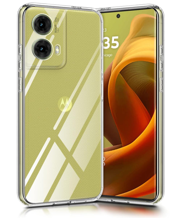 MOBILOVE Back Cover Case for Motorola Moto G85 5G | Ultra Hybrid Slim Shockproof Crystal Clear Transparent Case (TPU, Clear)