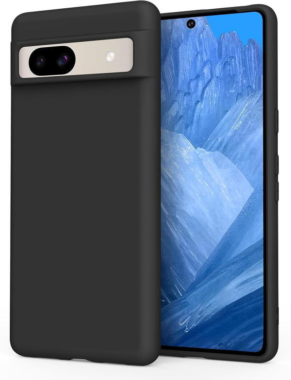 MOBILOVE Back Cover Case for Google Pixel 8a | Pure Liquid Soft Matte Silicone Case with Logo and Comes with Camera and Screen Protection Back Cover for Google Pixel 8a