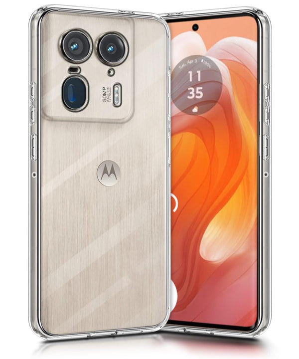 MOBILOVE Back Cover Case for Motorola Moto Edge 50 Ultra 5G | Ultra Hybrid Slim Shockproof Crystal Clear Transparent Case (TPU, Clear)