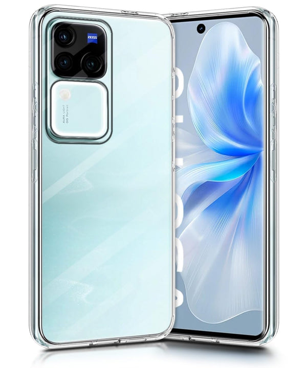 MOBILOVE Back Cover Case for Vivo V30 | Vivo V30 Pro 5G | Ultra Hybrid Slim Shockproof Crystal Clear Transparent Case (TPU, Clear)