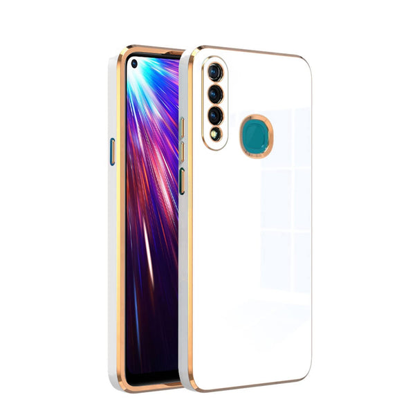 MOBILOVE Back Cover Case for Vivo Z1 Pro | Luxury 6D Chrome Design | Shockproof Slim Soft TPU | Raised Lips for Camera & Screen Protection | Stylish Back Cover Case