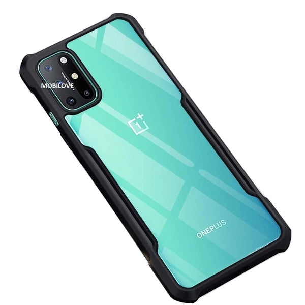 MOBILOVE Back Cover Case for Oppo Reno 8T | Luxury Toughened Glass Cover with Shockproof Soft Silicone Side Case (Hard Case) (Black)