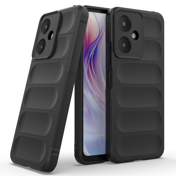 MOBILOVE Back Cover Case for Mi Redmi 13C 5G | Poco M6 5G | Liquid Silicone Magic Case with Camera Protection | Shockproof Slim Anti-Slip Grip | Micro-Fibre Cloth On Inner Side (TPU)
