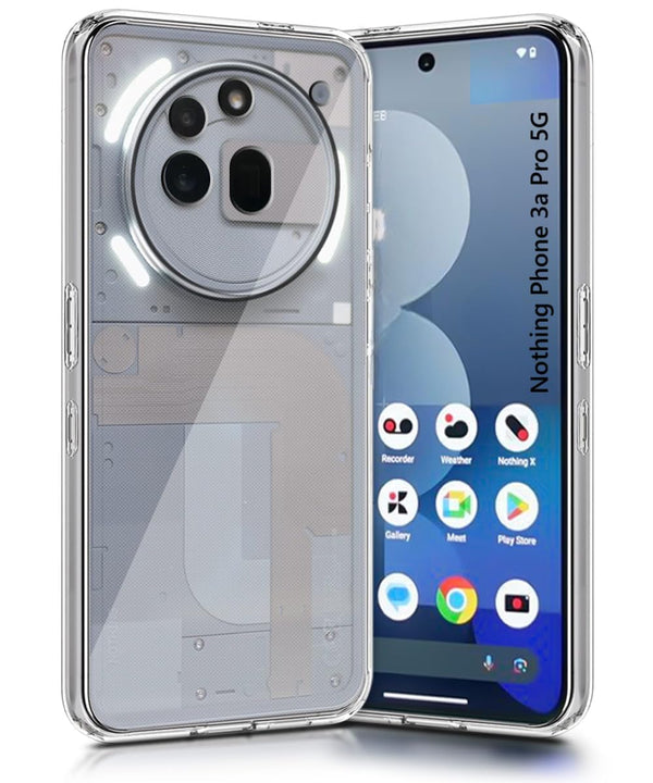 MOBILOVE Back Cover Case for Nothing Phone 3a Pro 5G | Ultra Hybrid Shockproof Slim Crystal Clear Transparent Case for Nothing Phone 3a Pro 5G (TPU, Clear)