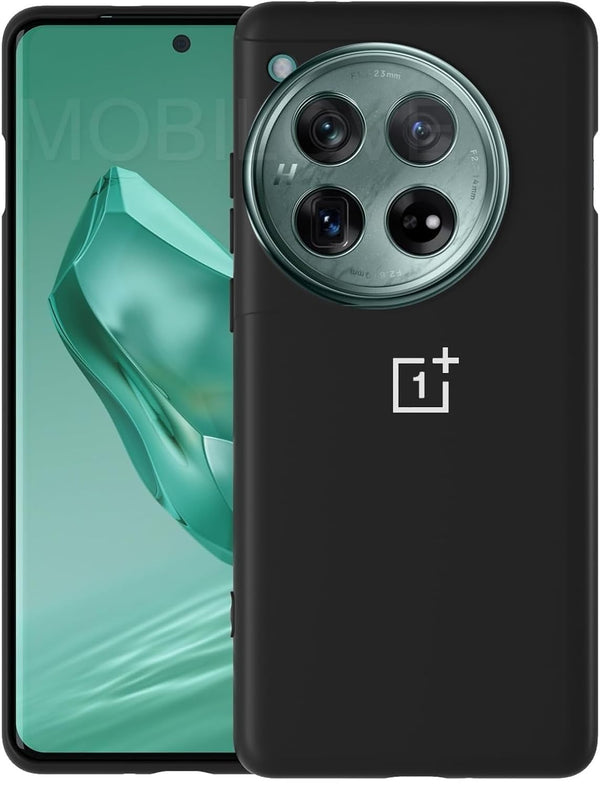 MOBILOVE Pure Liquid Soft Matte Silicone Case with Logo and Comes with Camera and Screen Protection for | OnePlus 12