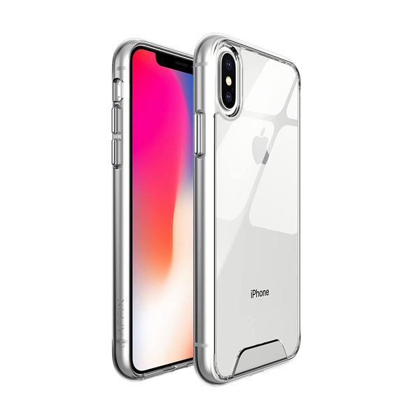 MOBILOVE Back Cover Case for Apple iPhone X | iPhone Xs | Ultra Hybrid Clear Space Case | Hard Back and Soft Bumper with Camera Protection (Crystal Clear)