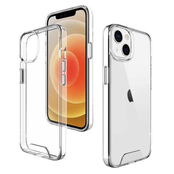 MOBILOVE Back Cover Case for Apple iPhone 14 | Ultra Hybrid Clear Space Case | Hard Back and Soft Bumper with Camera Protection (Crystal Clear)