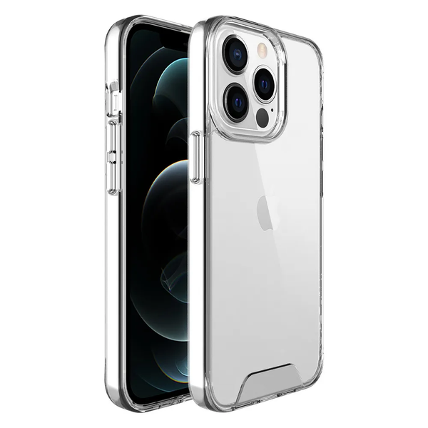 MOBILOVE Back Cover Case for Apple iPhone 13 Pro | Ultra Hybrid Clear Space Case | Hard Back and Soft Bumper with Camera Protection (Crystal Clear)