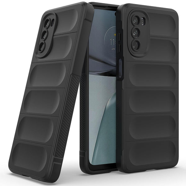MOBILOVE Back Cover Case for Motorola Moto G62 5G | Liquid Silicone Magic Case with Camera Protection | Shockproof Slim Anti-Slip Grip | Micro-Fibre Cloth On Inner Side (TPU)
