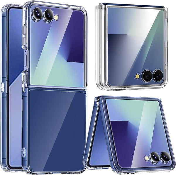 MOBILOVE Back Cover Case for Samsung Galaxy Flip 7 | Shockproof Ultra Hybrid with Drop Protection Corners Comes with Camera Bump Anti-Scratch Case for Samsung Galaxy Z Flip 7 (TPU | Crystal Clear)