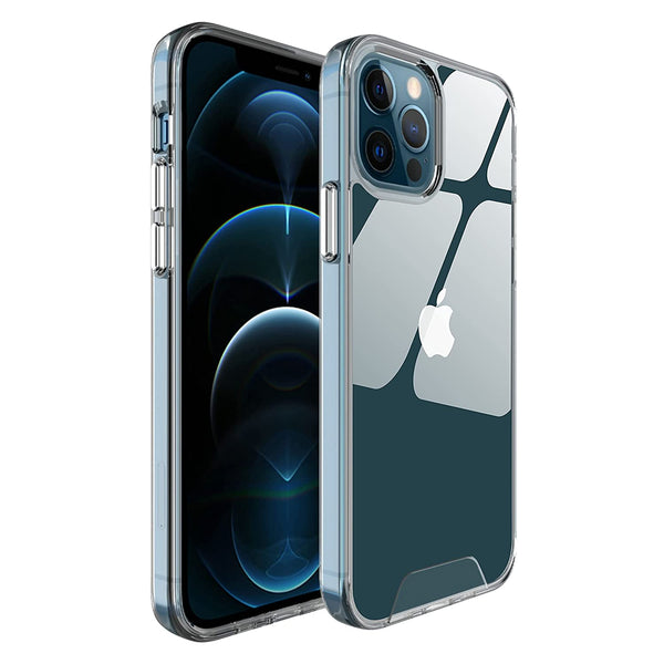 MOBILOVE Back Cover Case for Apple iPhone 12 | iPhone 12 Pro | Ultra Hybrid Clear Space Case | Hard Back and Soft Bumper with Camera Protection (Crystal Clear)