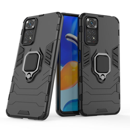 MOBILOVE Back Cover for Redmi Note 11 | Note 11s | Rotating Ring Holder & Kickstand in-Built | Dual Layer Military Grade Drop Protection | 360 Degree Protection Case