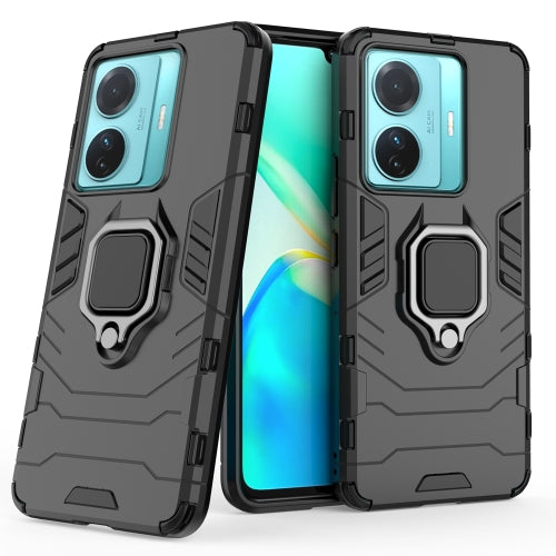 MOBILOVE Back Cover for iQOO Z6 Pro 5G | Vivo T1 Pro 5G | Rotating Ring Holder & Kickstand in-Built | Dual Layer Military Grade Drop Protection | 360 Degree Protection Case