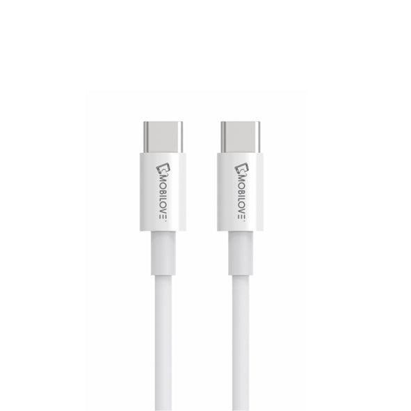 MOBILOVE 27W Type C to Type C Cable With Fast Charging & 480mbps Data Sync Function Comes With 1m Length and Compatible With Smartphones, iPhones, MacBooks and Other Type C Devices (Grey)