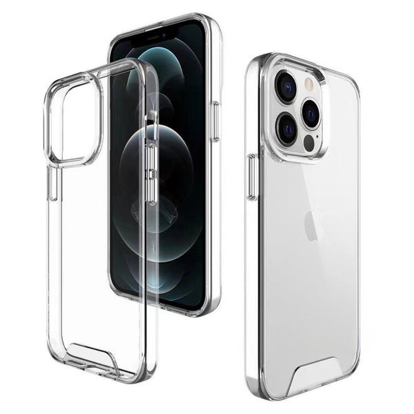 MOBILOVE Back Cover Case for Apple iPhone 14 Pro Max | Ultra Hybrid Clear Space Case | Hard Back and Soft Bumper with Camera Protection (Crystal Clear)