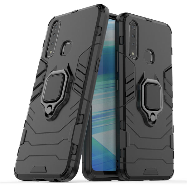 MOBILOVE Back Cover for Vivo Z1 Pro | Rotating Ring Holder & Kickstand in-Built | Dual Layer Military Grade Drop Protection | 360 Degree Protection Case