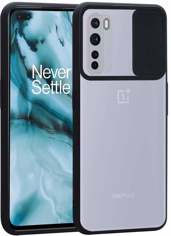 MOBILOVE Shockproof Soft Edges with Camera Protection Sliding Shutter Case for | OnePlus Nord