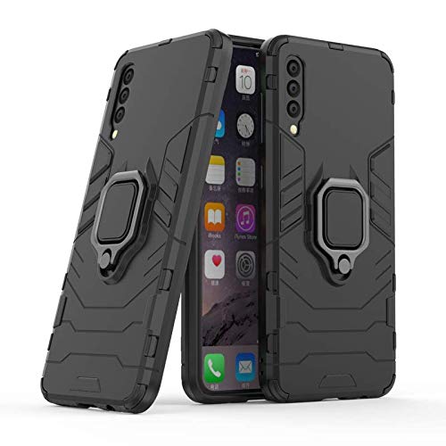 MOBILOVE Back Cover for Samsung Galaxy A70 | A70s | Rotating Ring Holder & Kickstand in-Built | Dual Layer Military Grade Drop Protection | 360 Degree Protection Case