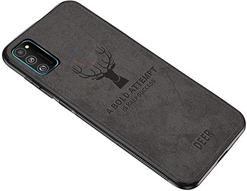 MOBILOVE Deer Pattern Cloth Texture Leather Finish Soft Fabric Case Hybrid Protective Case with Camera Protection for | Vivo V17