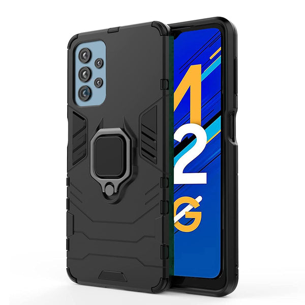 MOBILOVE Back Cover for Samsung Galaxy M32 5G | A32 5G | Rotating Ring Holder & Kickstand in-Built | Dual Layer Military Grade Drop Protection | 360 Degree Protection Case