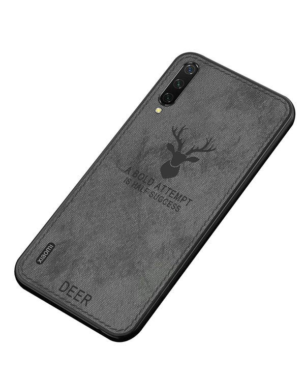 MOBILOVE Deer Pattern Cloth Texture Leather Finish Soft Fabric Case Hybrid Protective Case with Camera Protection for | Mi Redmi A3