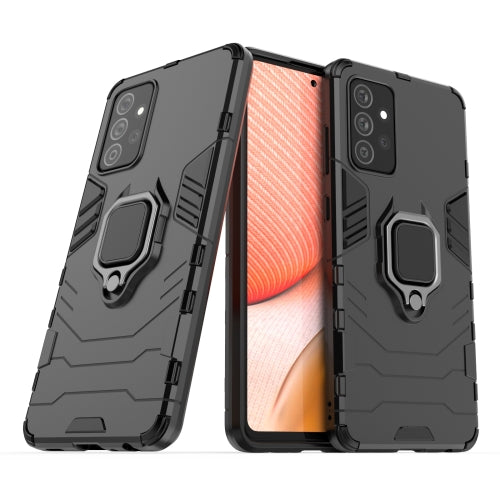 MOBILOVE Back Cover for Samsung Galaxy A72 | Rotating Ring Holder & Kickstand in-Built | Dual Layer Military Grade Drop Protection | 360 Degree Protection Case