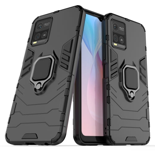 MOBILOVE Back Cover for Vivo Y21 | Vivo Y21s | Vivo Y33s | Rotating Ring Holder & Kickstand in-Built | Dual Layer Military Grade Drop Protection | 360 Degree Protection Case