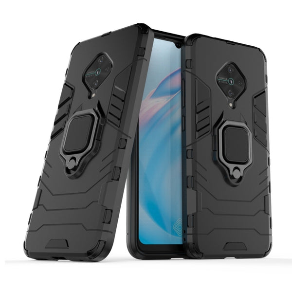 MOBILOVE Back Cover for Vivo S1 Pro | Rotating Ring Holder & Kickstand in-Built | Dual Layer Military Grade Drop Protection | 360 Degree Protection Case