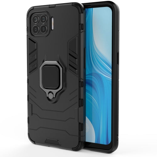 MOBILOVE Back Cover for Oppo F17 Pro | Rotating Ring Holder & Kickstand in-Built | Dual Layer Military Grade Drop Protection | 360 Degree Protection Case