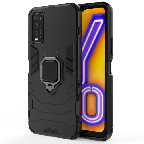 MOBILOVE Back Cover for Vivo Y20 | Y20i | Y20G | Y12s | Rotating Ring Holder & Kickstand in-Built | Dual Layer Military Grade Drop Protection | 360 Degree Protection Case